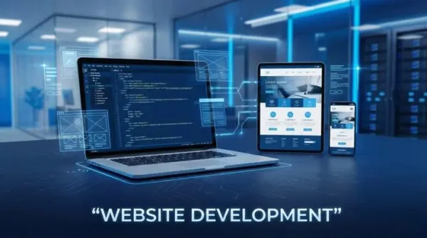Web developer coding a modern application using React Next.js and TypeScript